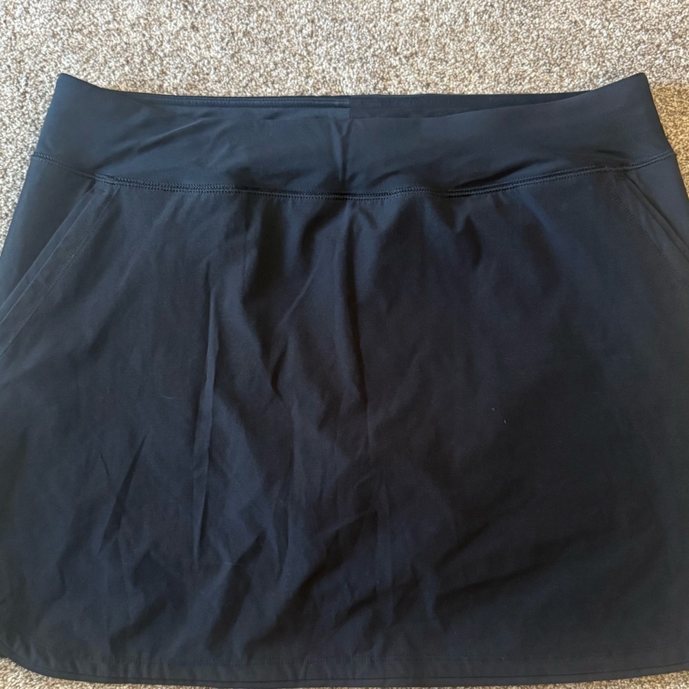 Lands' End Black Skirt with Shorts